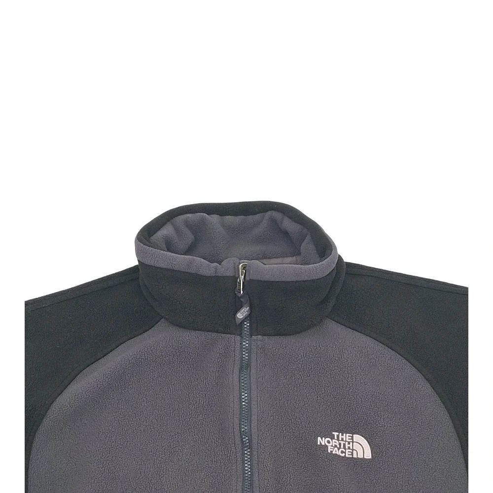The North Face Fleece Jacket Mens Large Gray Full Zip Zip In Hiking Outdoor